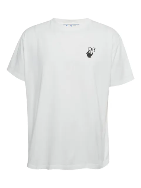 Off-White Pre-Owned logo-detail crew-neck T-shirt White 1193643