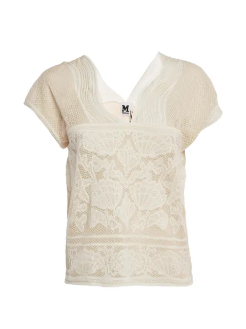 Missoni Pre-Owned V-neck lace blouse Neutrals 1217137