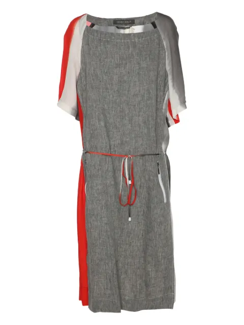 Marina Rinaldi drawstring silk dress Grey 1183931