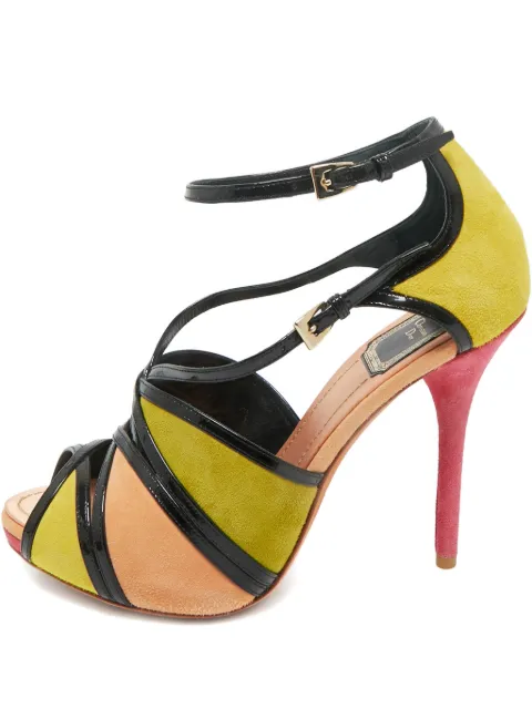 Christian Dior Pre-Owned peep-toe heeled sandals Green 1211811