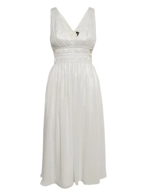 Aidan Mattox cut-out gathered midi dress White 1210326
