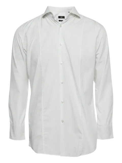 BOSS Philip long-sleeve button-fastening shirt White 1224518