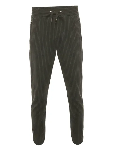 Dolce & Gabbana Pre-Owned pinstripe-pattern track pants Grey 1222956
