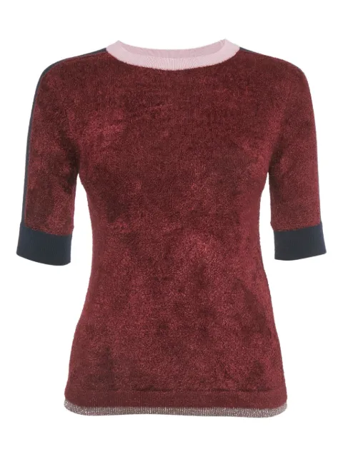 Weekend Max Mara knit contrast-trim sweater Red 1202917