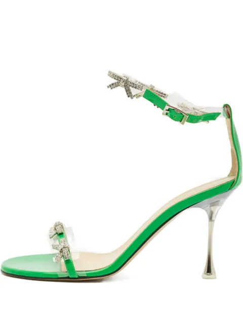 MACH & MACH crystal sandals Green 1170273