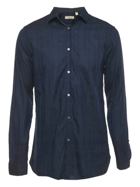 Burberry Pre-Owned cotton checked shirt Blue 1190104