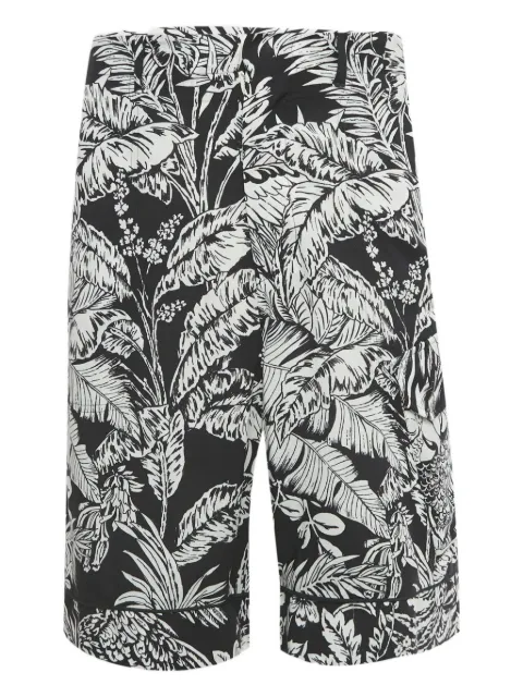 Palm Angels crepe floral shorts Black 1228159