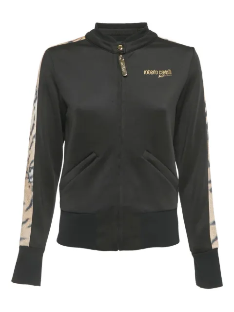 Roberto Cavalli Vintage Crepe animal-print jacket Black 1204960