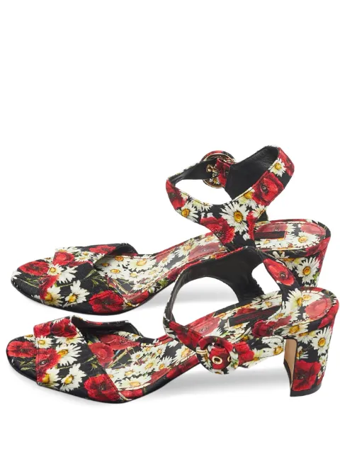 Dolce & Gabbana Pre-Owned floral-print sandals Red 1197486