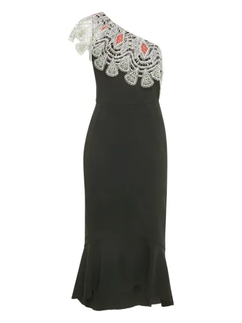 Peter Pilotto lace-detail one-shoulder dress Black 1216522