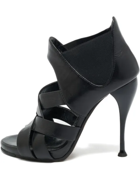 Giuseppe Zanotti Vintage criss-cross leather sandals Black 1210443