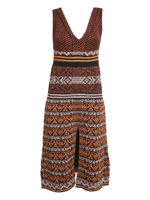 Missoni Pre-Owned knitted midi dress Orange 1217615