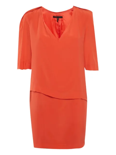 Maje silk V-neck mini dress Red 1224234