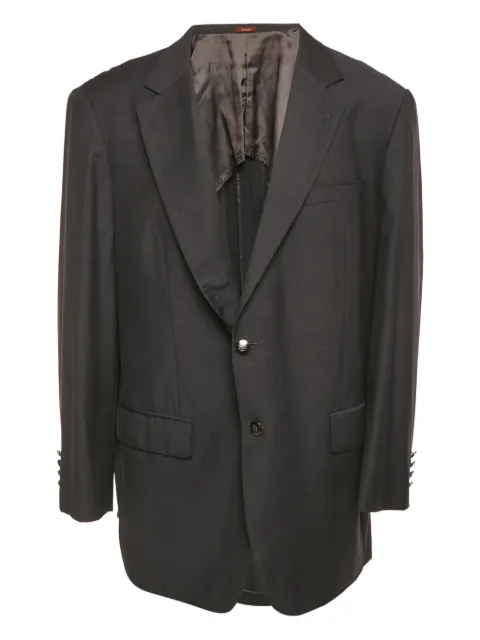 Ermenegildo Zegna Vintage Zenith wool lapel blazer Black 1195629