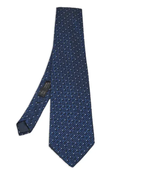 Lanvin Pre-Owned patterned silk tie Blue 1192512