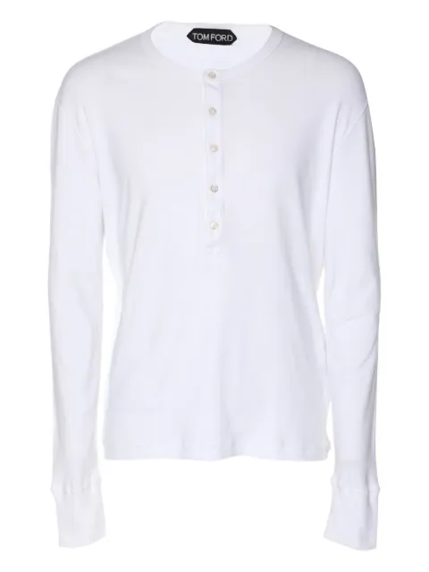 Tom Ford Vintage Henley buttoned T-shirt White 1158492