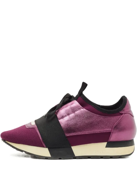 Balenciaga Pre-Owned Race Runner leather sneakers Purple 1184182