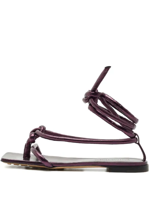 Bottega Veneta Pre-Owned knotted ankle-strap sandals Purple 1198828