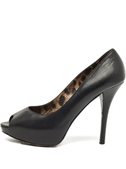 Dolce & Gabbana Pre-Owned leather platform pump Black 1228235