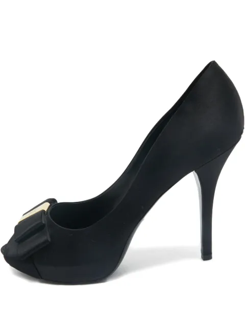 Louis Vuitton Pre-Owned bow-detail pumps Black 1164528