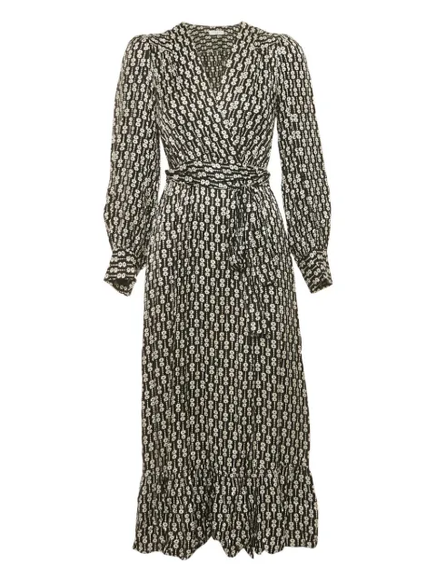SANDRO wrap floral maxi dress Black 1197417