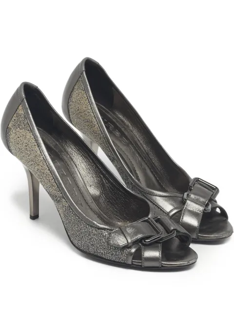 Burberry Pre-Owned peep-toe heeled pumps Grey 1214247