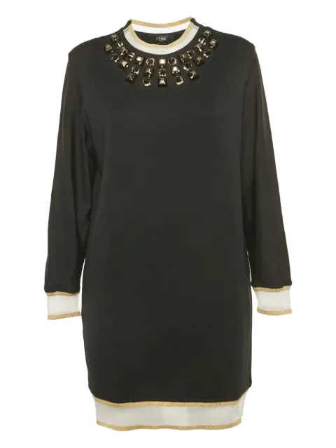 Fendi Pre-Owned crepe mini dress Blue 1201203