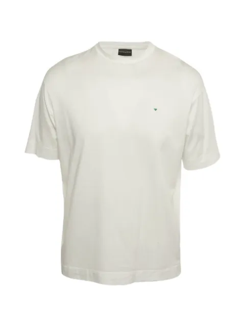Emporio Armani Pre-Owned logo-embroidered T-shirt White 1194099