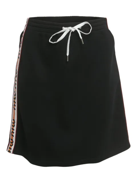 Miu Miu Pre-Owned jersey striped mini skirt Black 1233121