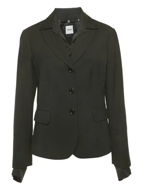 Moschino Cheap & Chic crepe detachable-collar jacket Black 1202128