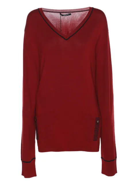 Marina Rinaldi V-neck knit top Red 1186296