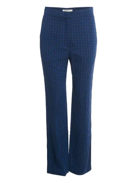 SANDRO jacquard crepe trousers Blue 1227849