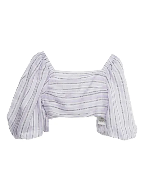 SANDRO stripes cropped top Purple 1197766