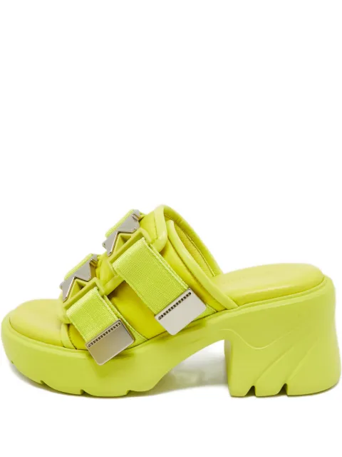 Bottega Veneta Pre-Owned platform buckle sandals 7.5 Yellow 1166632
