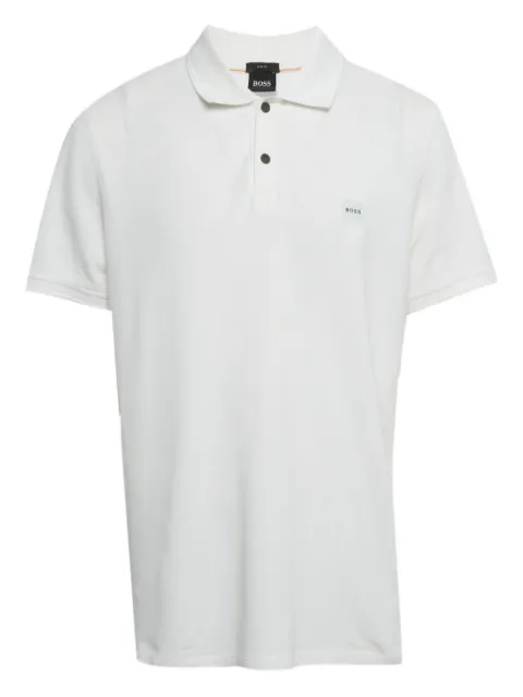 BOSS piqué slim-fit polo shirt White 1232169