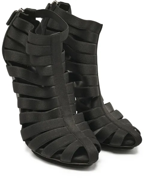 Gucci Pre-Owned strappy suede booties Black 1120032