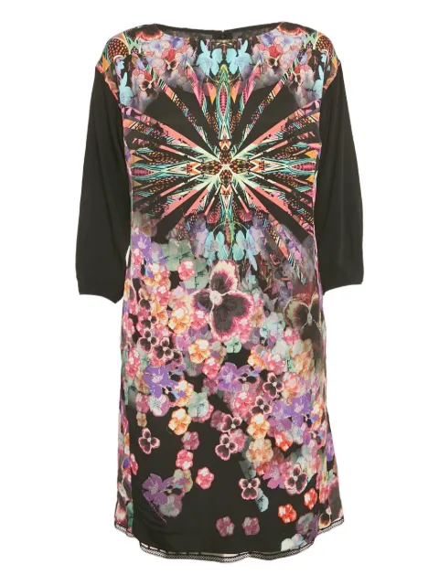 Cavalli Class crepe print dress Black 1222150