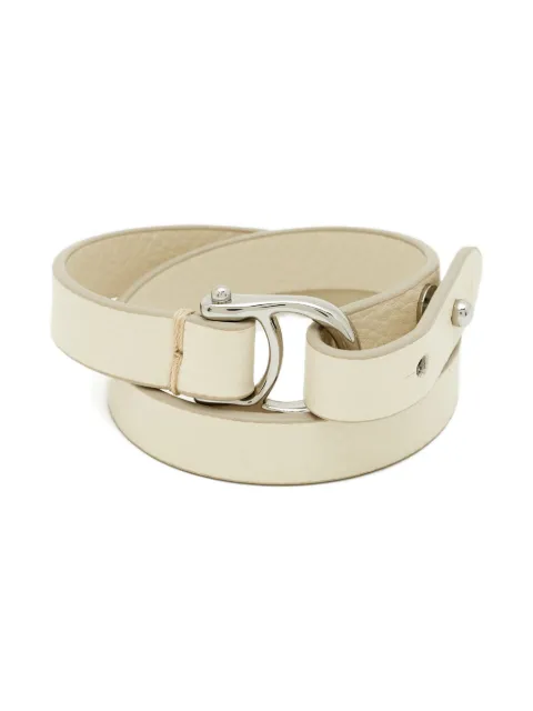 Aigner Vintage wrap leather bracelet Silver 1233182