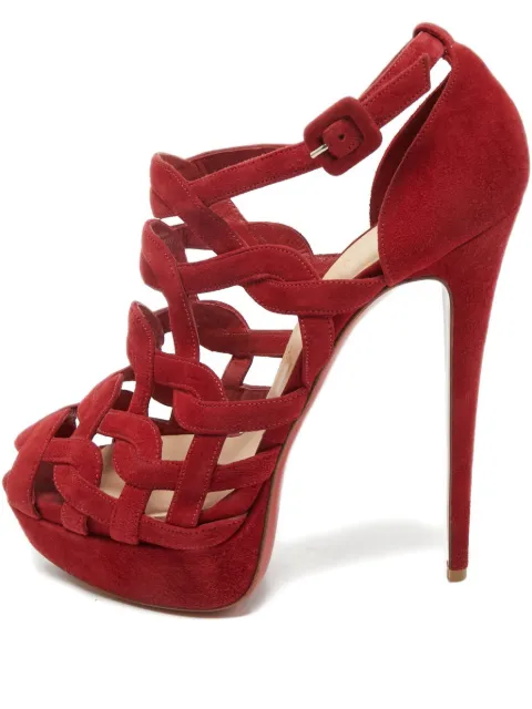 Christian Louboutin Pre-Owned Larissa ankle-strap shoes Red 1175850