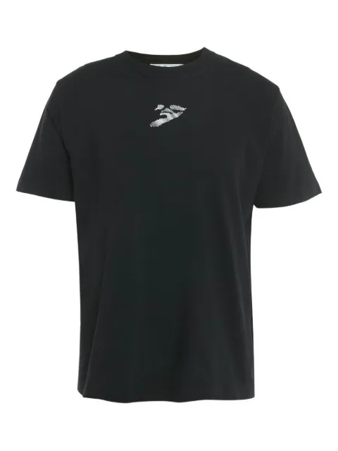 Off-White Pre-Owned embroidered logo crew-neck T-shirt Black 1200360