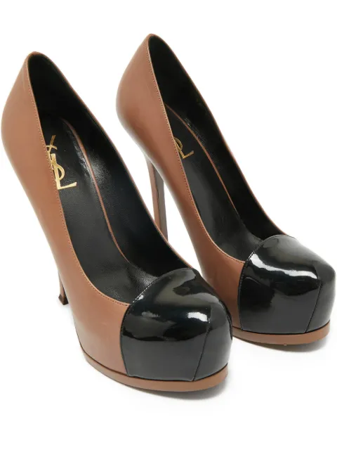Saint Laurent Pre-Owned Tribtoo platform pump Brown 1179102