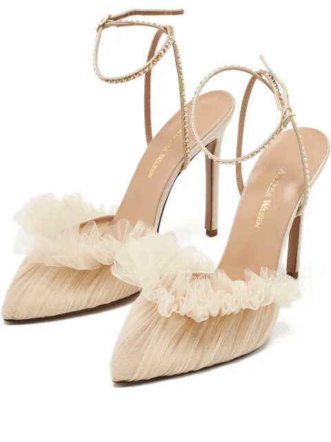 Alexandre Birman Kaya lace ankle-strap pumps Neutrals 1194059