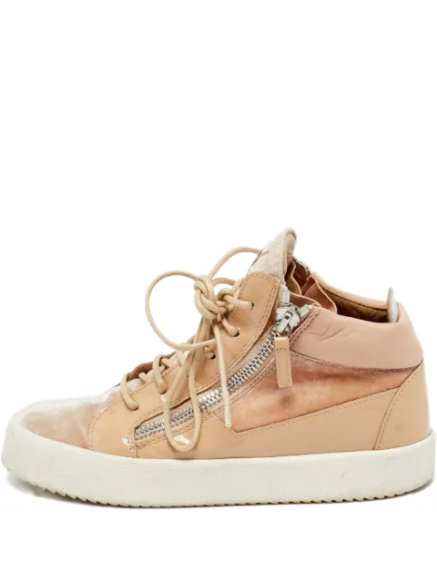 Giuseppe Zanotti Vintage leather zip sneakers Pink 1228605