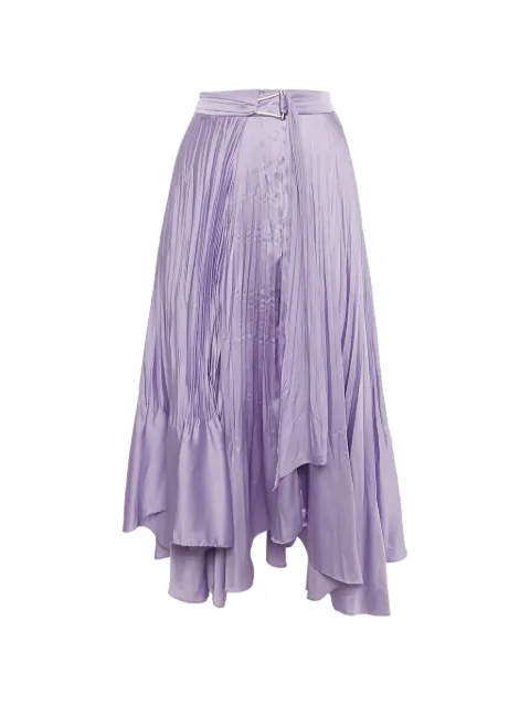 SIMKHAI McKenna plissé midi skirt Purple 1234437