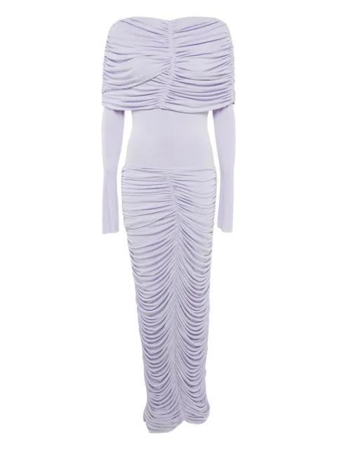 CHATS BY C.DAM ruched maxi dress Purple 1208707
