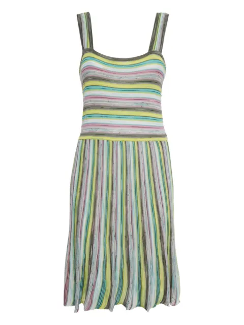 Missoni Pre-Owned striped sleeveless knitted dress White 1199883