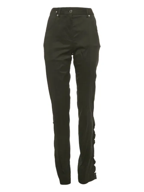 Louis Vuitton Pre-Owned crepe ruffle trousers Black 1195668