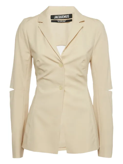 Jacquemus Pre-Owned Le Splash cut-out blazer Neutrals 1191631