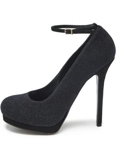 Fendi Pre-Owned glitter platform pumps Black 1234235