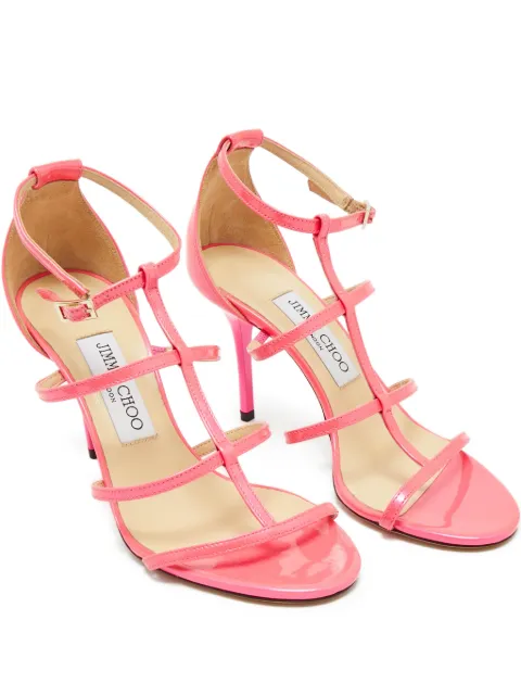 Jimmy Choo Pre-Owned thistle patent-leather sandals Pink 1173666